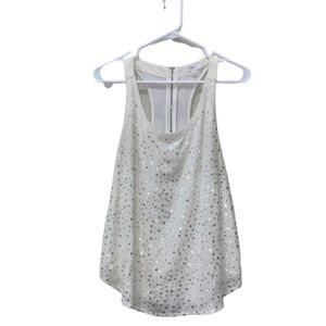 Candie’s white Sequin Tank Top